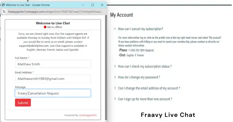 6 Easy Methods to Cancel your Fraavy Subscription in 2025 Live caht with fraavy support