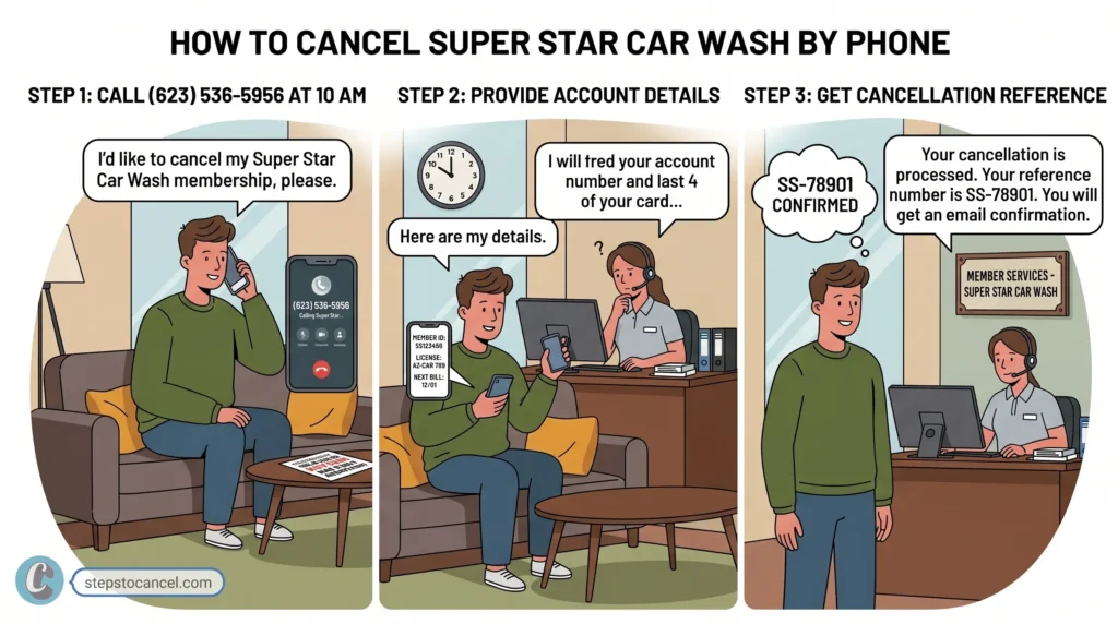 cancel superstar car wash membership phone call