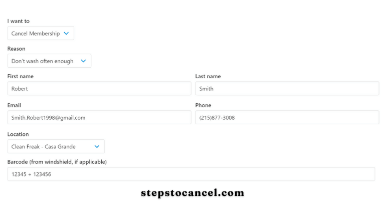 clean freak car wash online cancellation form