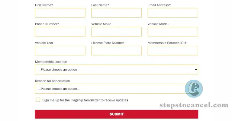 flagship cancellation form online