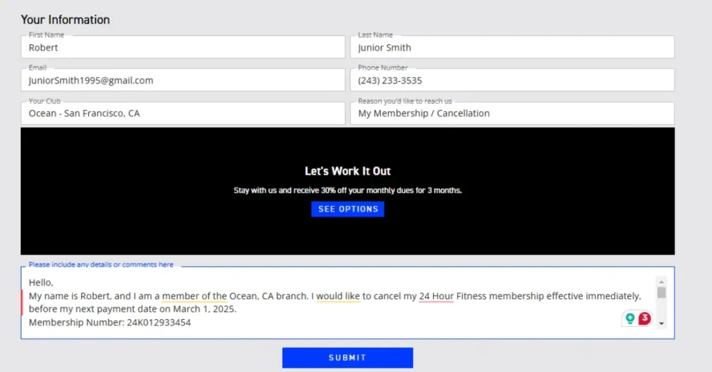 How to Cancel 24 Hour Fitness Membership (Step-by-Step Guide) Cancel Through the Contact Us Page